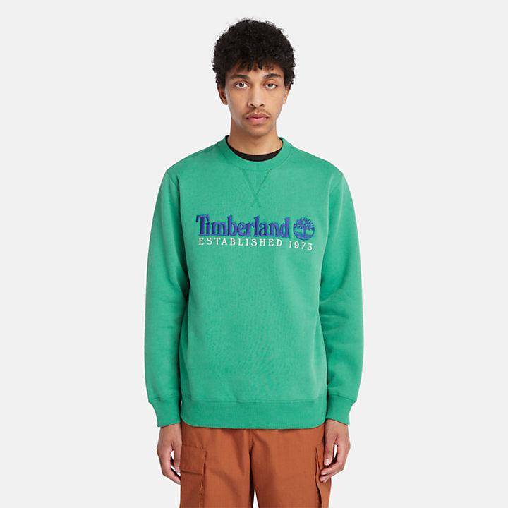 EST. 1973 Logo Crew Sweatshirt For All Gender In Green