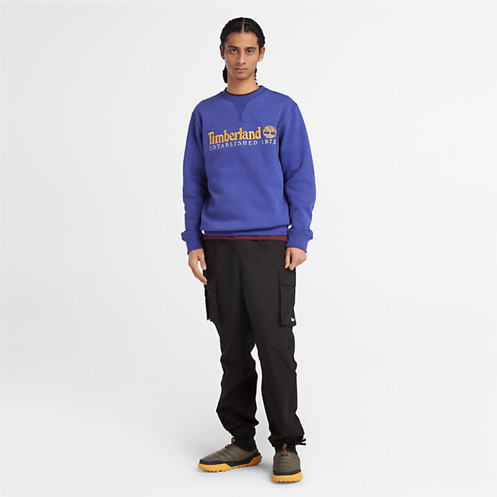 TIMBERLAND EST. 1973 LOGO CREW SWEATSHIRT FOR ALL GENDER IN BLUE