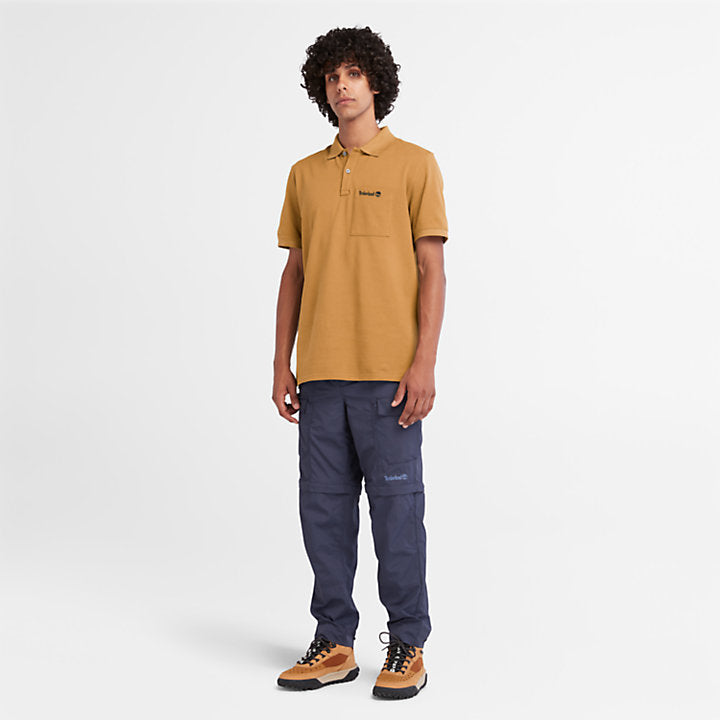 TIMBERLAND POCKET POLO FOR MEN IN WHEAT
