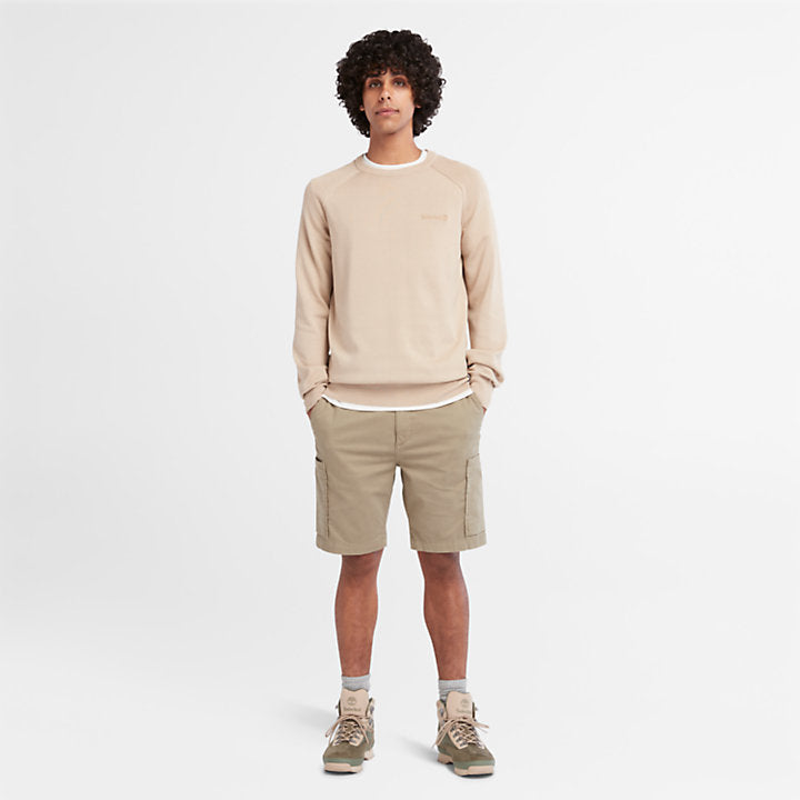 TIMBERLAND MODERN WASH CREW JUMPER FOR MEN IN BEIGE