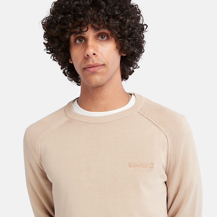 TIMBERLAND MODERN WASH CREW JUMPER FOR MEN IN BEIGE