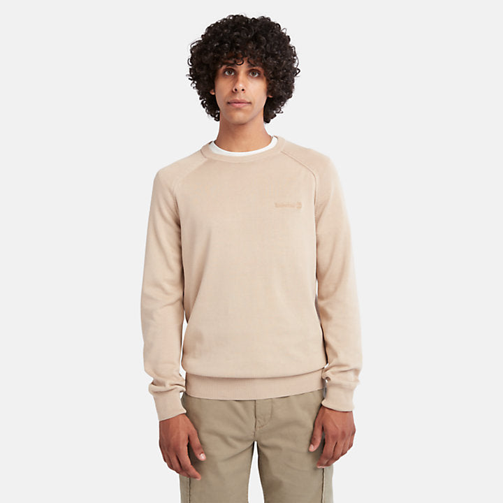 TIMBERLAND MODERN WASH CREW JUMPER FOR MEN IN BEIGE