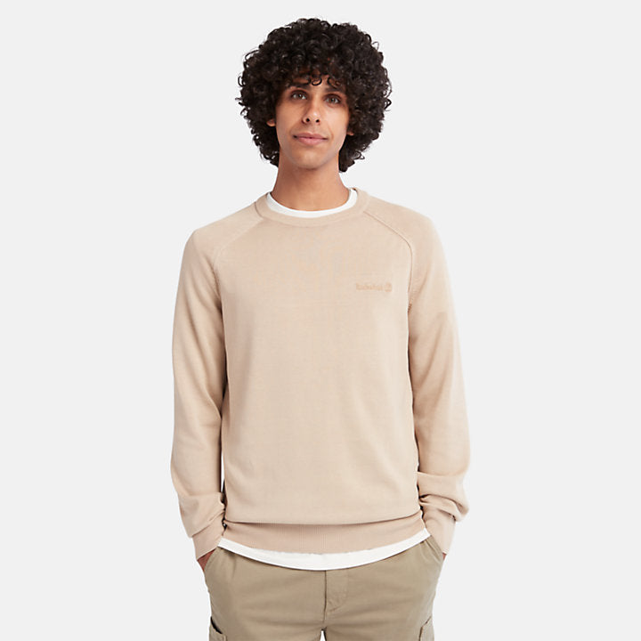TIMBERLAND MODERN WASH CREW JUMPER FOR MEN IN BEIGE
