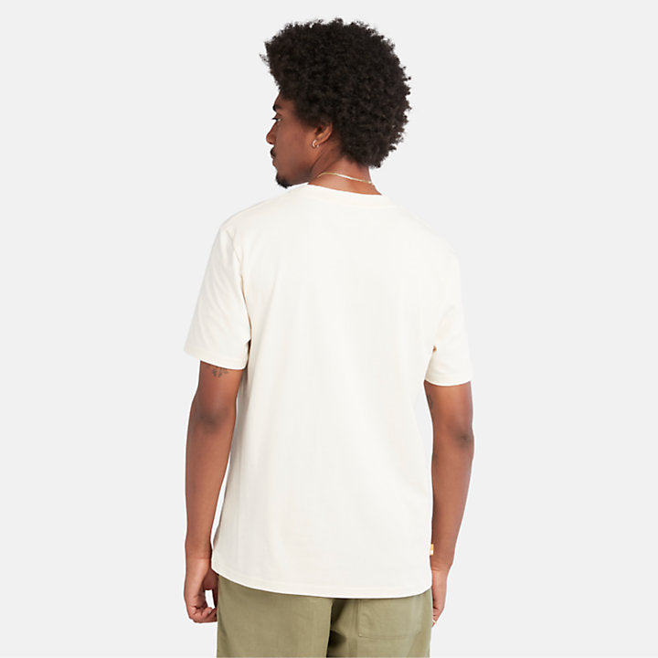 TIMBERLAND COTTON POCKET TEE FOR MEN IN LIGHT BEIGE