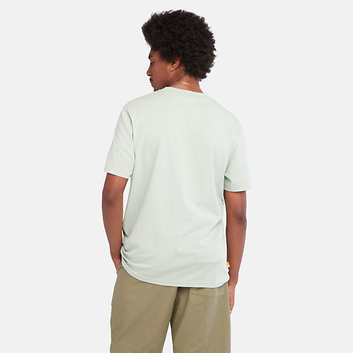 TIMBERLAND COTTON POCKET TEE FOR MEN IN LIGHT GREEN