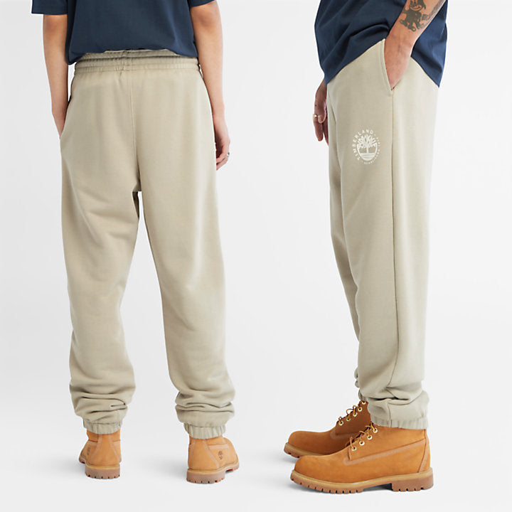 TIMBERLAND LUXE REFIBRA SWEATPANTS FOR ALL GENDER IN BEIGE