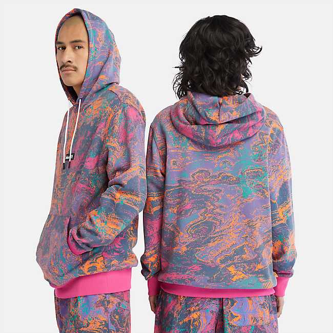 TIMBERLAND PRINTED HOODIE FOR ALL GENDER IN SUMMER ROCK PRINT