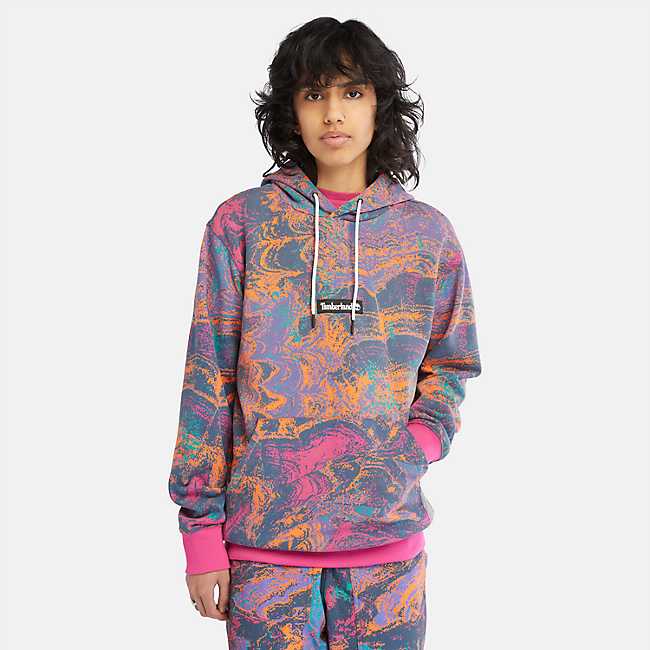 TIMBERLAND PRINTED HOODIE FOR ALL GENDER IN SUMMER ROCK PRINT