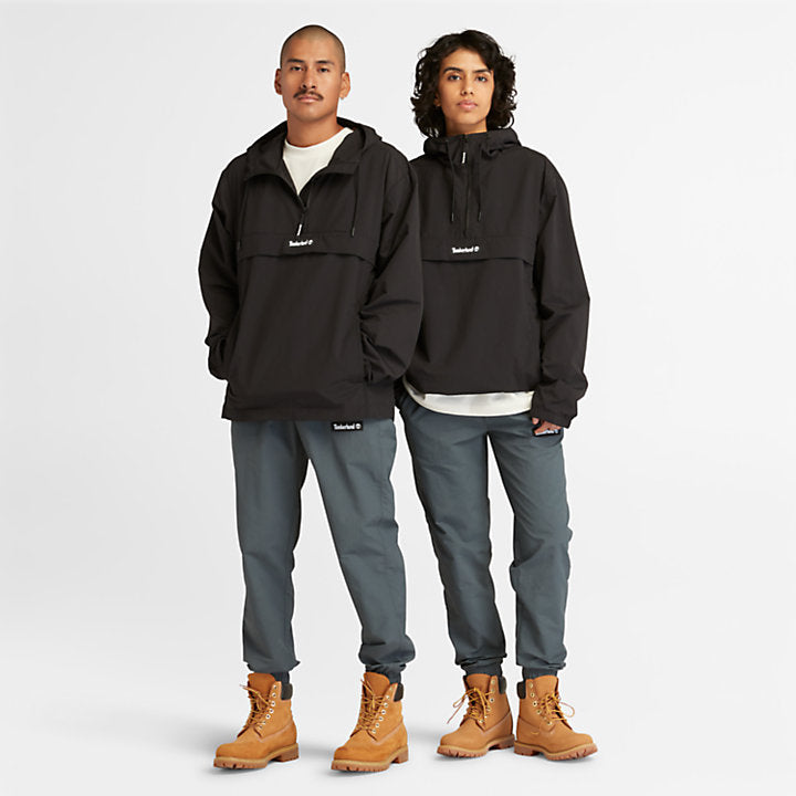 TIMBERLAND HALF-ZIP WINDBREAKER JACKET FOR ALL GENDER IN BLACK