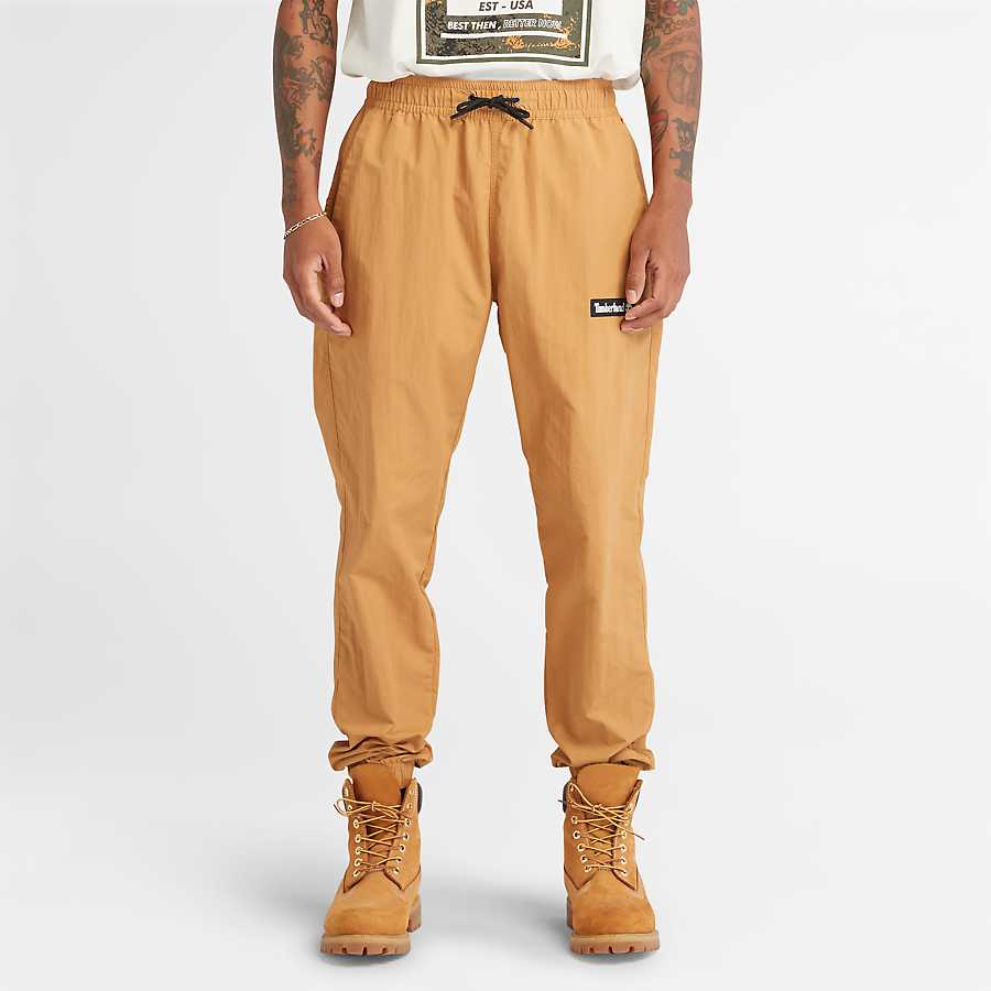 TIMBERLAND NYLON JOGGERS FOR ALL GENDER IN WHEAT