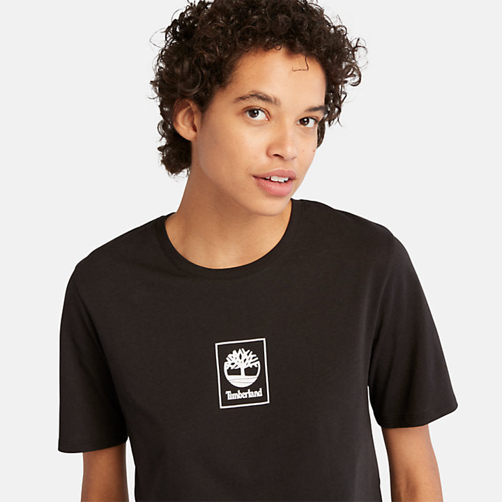 TIMBERLAND STACK LOGO T-SHIRT FOR WOMEN IN BLACK
