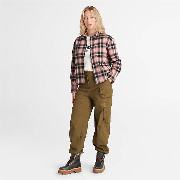 TIMBERLAND STACK LOGO T-SHIRT FOR WOMEN IN WHITE