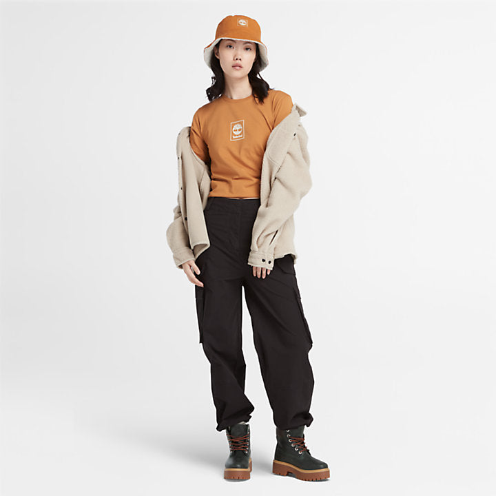 TIMBERLAND STACK LOGO T-SHIRT FOR WOMEN IN WHEAT