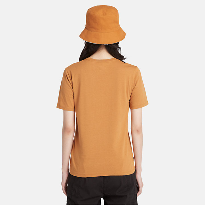 TIMBERLAND STACK LOGO T-SHIRT FOR WOMEN IN WHEAT