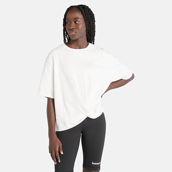 TIMBERLAND TIMBERFRESH DRAPE TEE FOR WOMEN IN WHITE