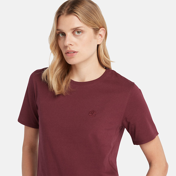 EXETER RIVER T-SHIRT FOR WOMEN IN BURGUNDY