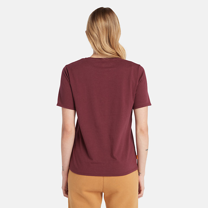 EXETER RIVER T-SHIRT FOR WOMEN IN BURGUNDY
