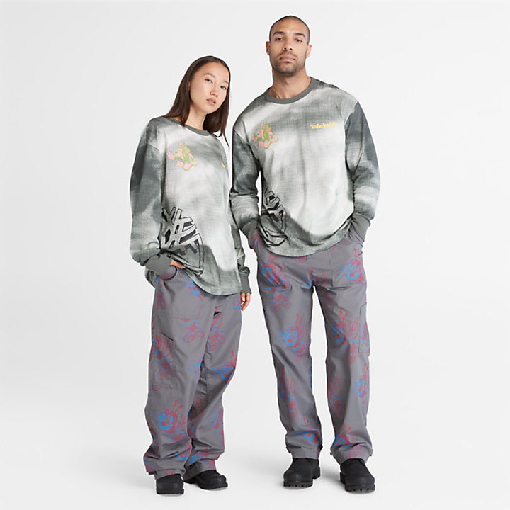 TIMBERLAND BEE LINE X TIMBERLAND PRINTED TROUSERS FOR ALL GENDERS IN GREY
