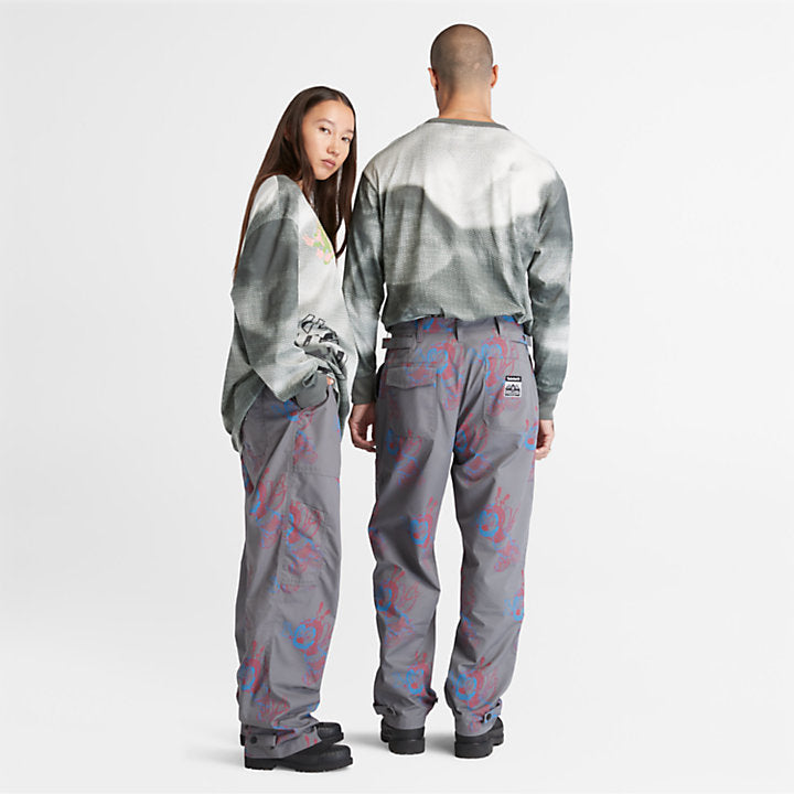 TIMBERLAND BEE LINE X TIMBERLAND PRINTED TROUSERS FOR ALL GENDERS IN GREY