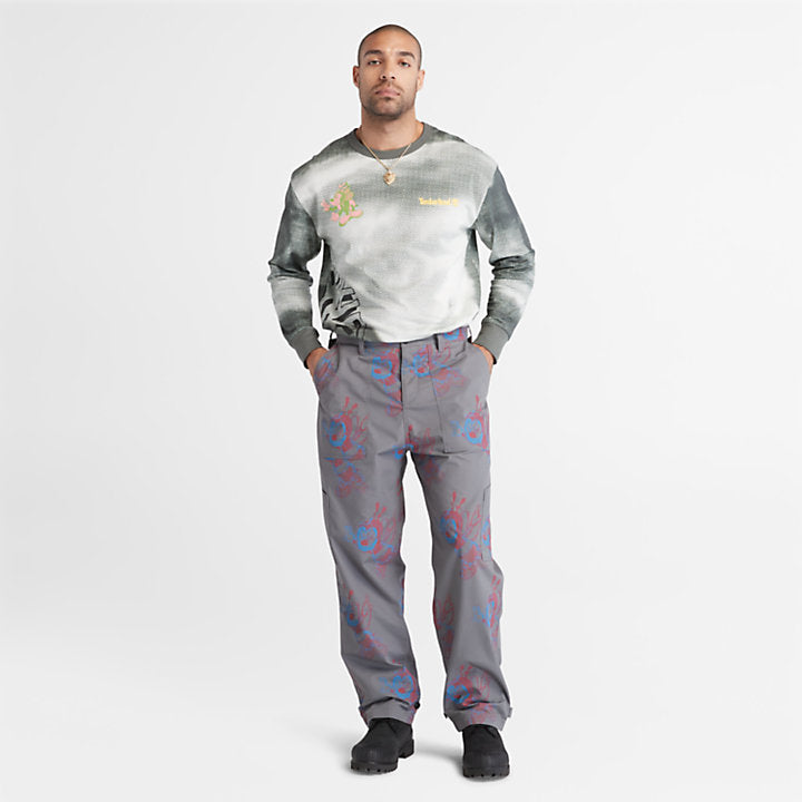 TIMBERLAND BEE LINE X TIMBERLAND PRINTED TROUSERS FOR ALL GENDERS IN GREY
