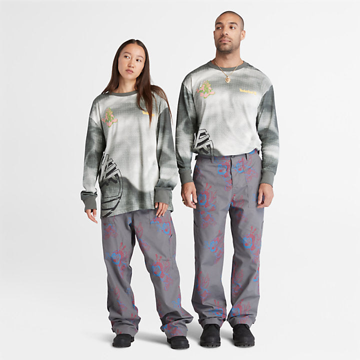 TIMBERLAND BEE LINE X TIMBERLAND PRINTED TROUSERS FOR ALL GENDERS IN GREY