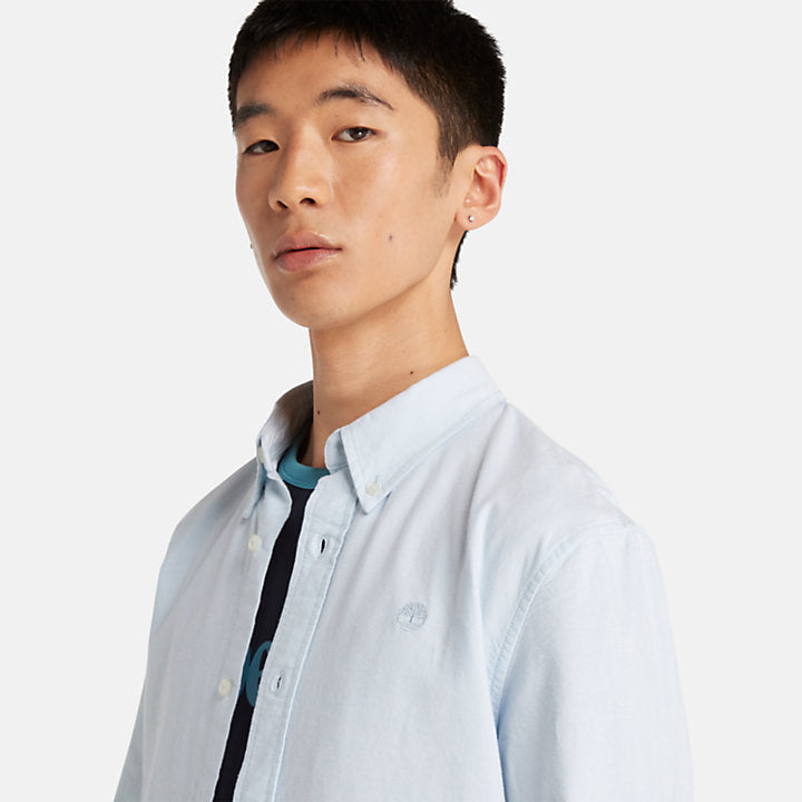 TIMBERLAND LONG SLEEVE OXFORD SHIRT FOR MEN IN LIGHT BLUE