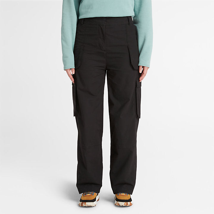 TIMBERLAND WOVEN UTILITY TROUSER FOR WOMEN IN BLACK