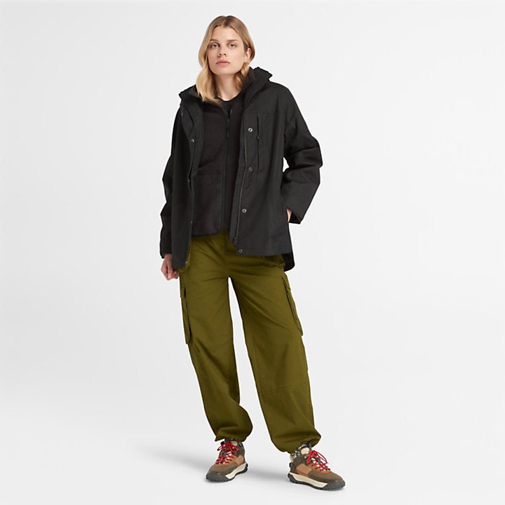 TIMBERLAND WOVEN UTILITY TROUSER FOR WOMEN IN DARK KHAKI