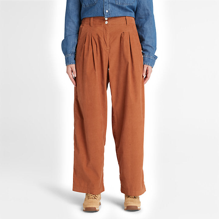 TIMBERLAND NEEDLE CORDUROY TROUSERS FOR WOMEN IN ORANGE