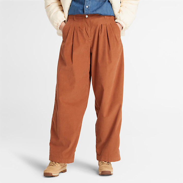 TIMBERLAND NEEDLE CORDUROY TROUSERS FOR WOMEN IN ORANGE