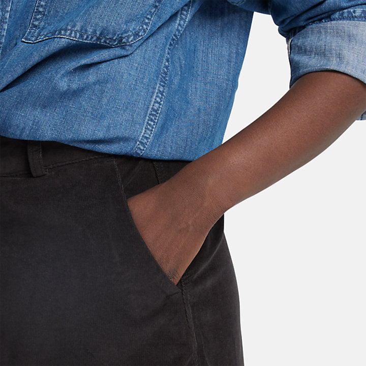 TIMBERLAND NEEDLE CORDUROY SKIRT FOR WOMEN IN BLACK