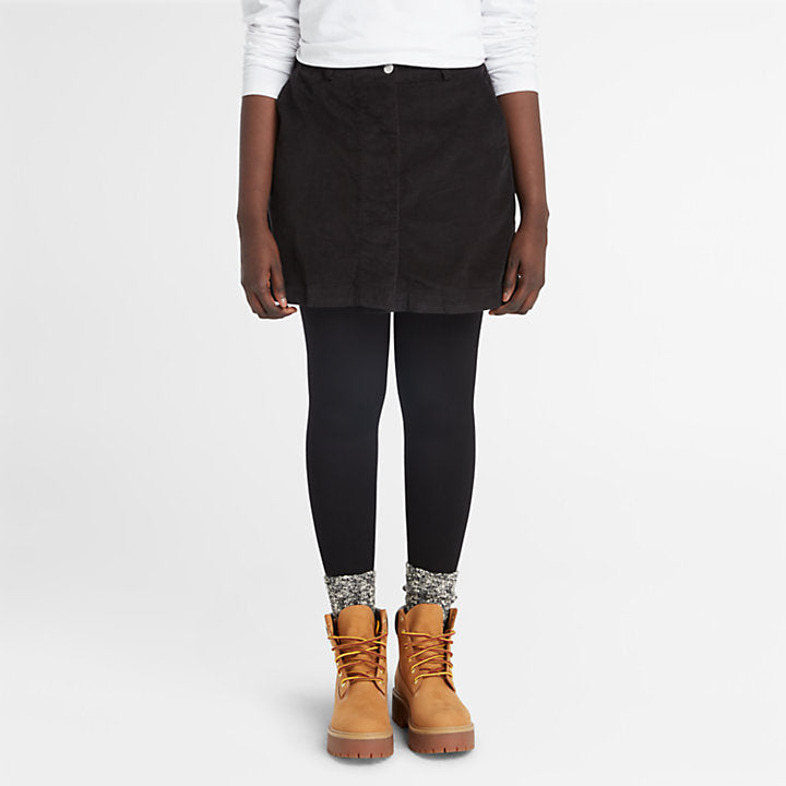 TIMBERLAND NEEDLE CORDUROY SKIRT FOR WOMEN IN BLACK