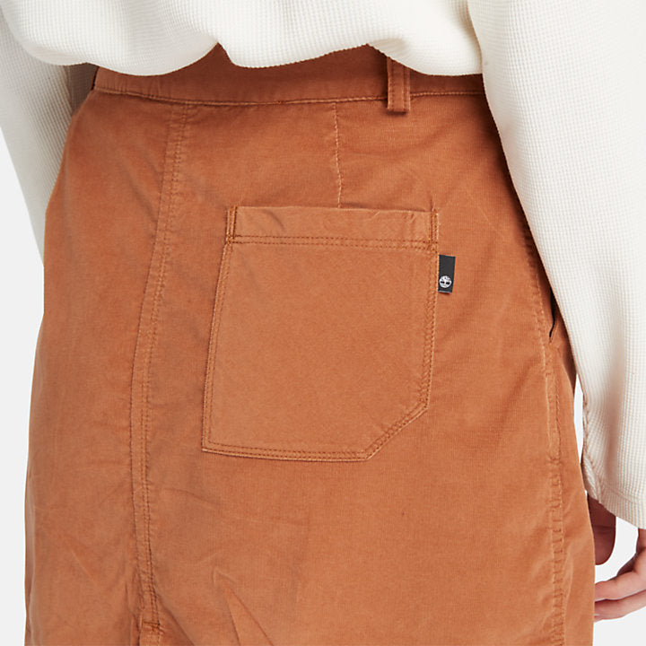TIMBERLAND NEEDLE CORDUROY SKIRT FOR WOMEN IN BROWN