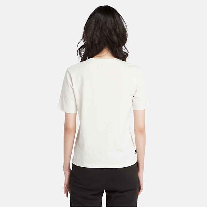 TIMBERLAND ANGLED POCKET T-SHIRT FOR WOMEN IN WHITE