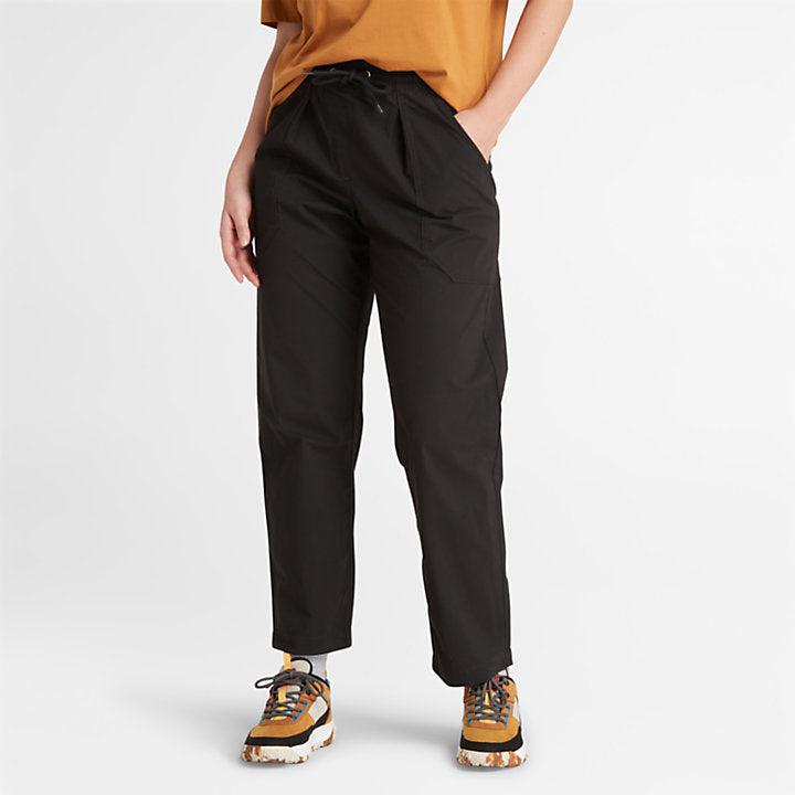 TIMBERLAND WOVEN JOGGERS FOR WOMEN IN BLACK