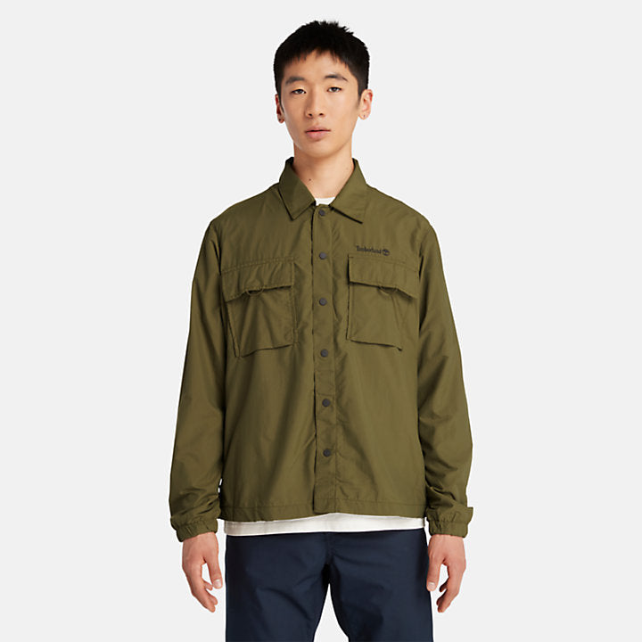 TIMBERLAND WATER REPELLENT LIGHTWEIGHT SHIRT FOR MEN IN GREEN