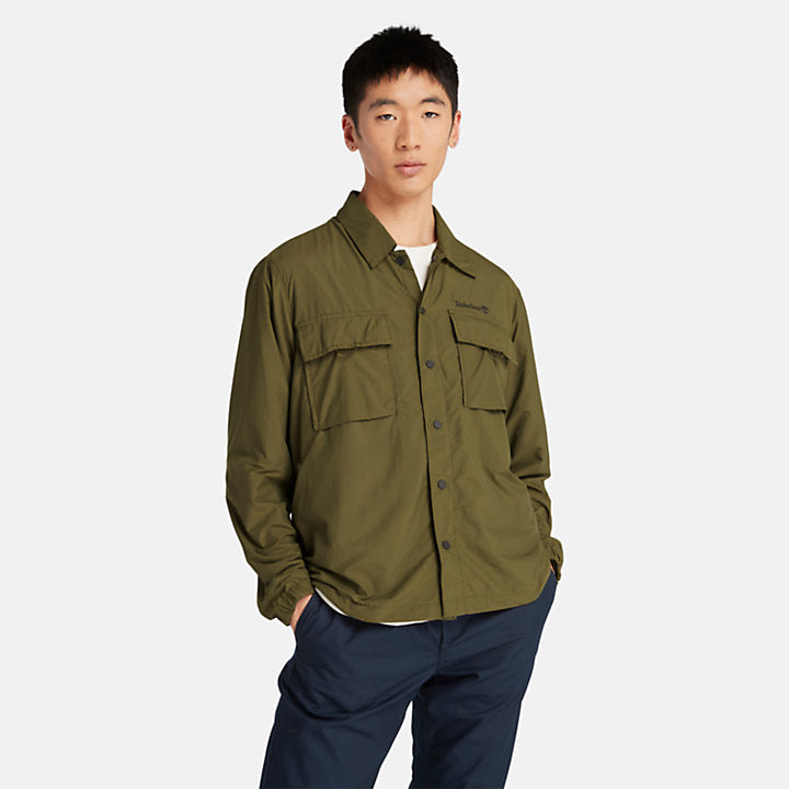 TIMBERLAND WATER REPELLENT LIGHTWEIGHT SHIRT FOR MEN IN GREEN