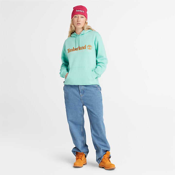 TIMBERLAND 50TH ANNIVERSARY HOODIE SWEATSHIRT FOR ALL GENDER IN TEAL