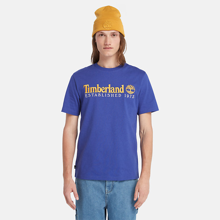 TIMBERLAND EST. 1973 CREW T-SHIRT FOR ALL GENDER IN BLUE