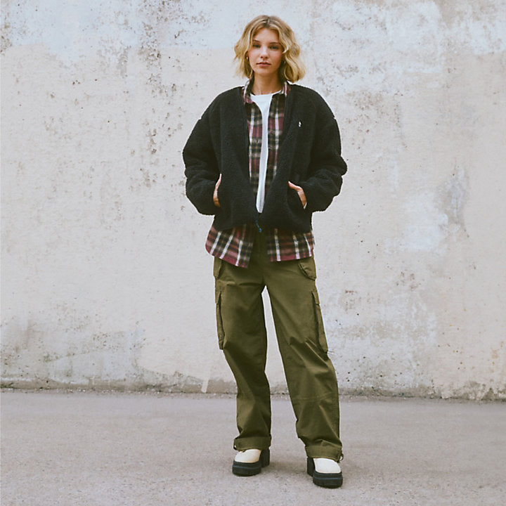 TIMBERLAND WOVEN UTILITY TROUSER FOR WOMEN IN DARK KHAKI